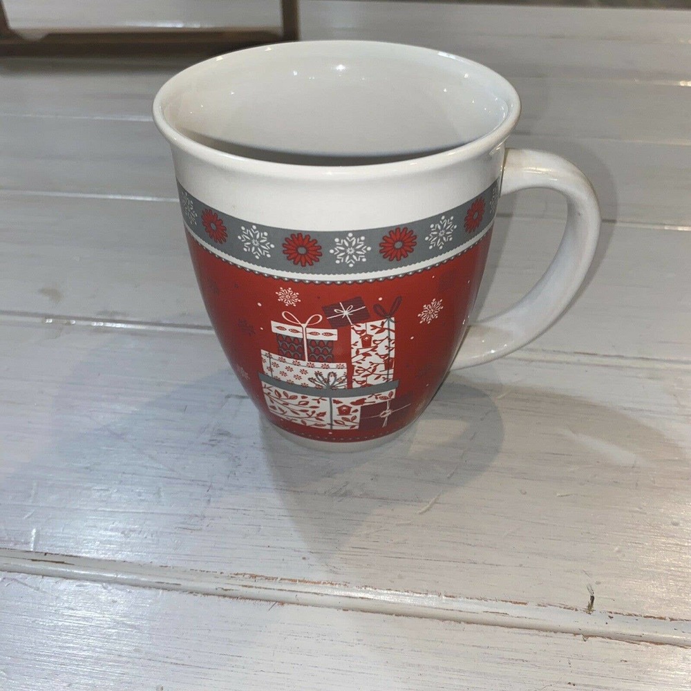 Mug ROYAL NORFOLK Christmas Gifts / Presents 14 oz. Red Coffee Cocoa (B)